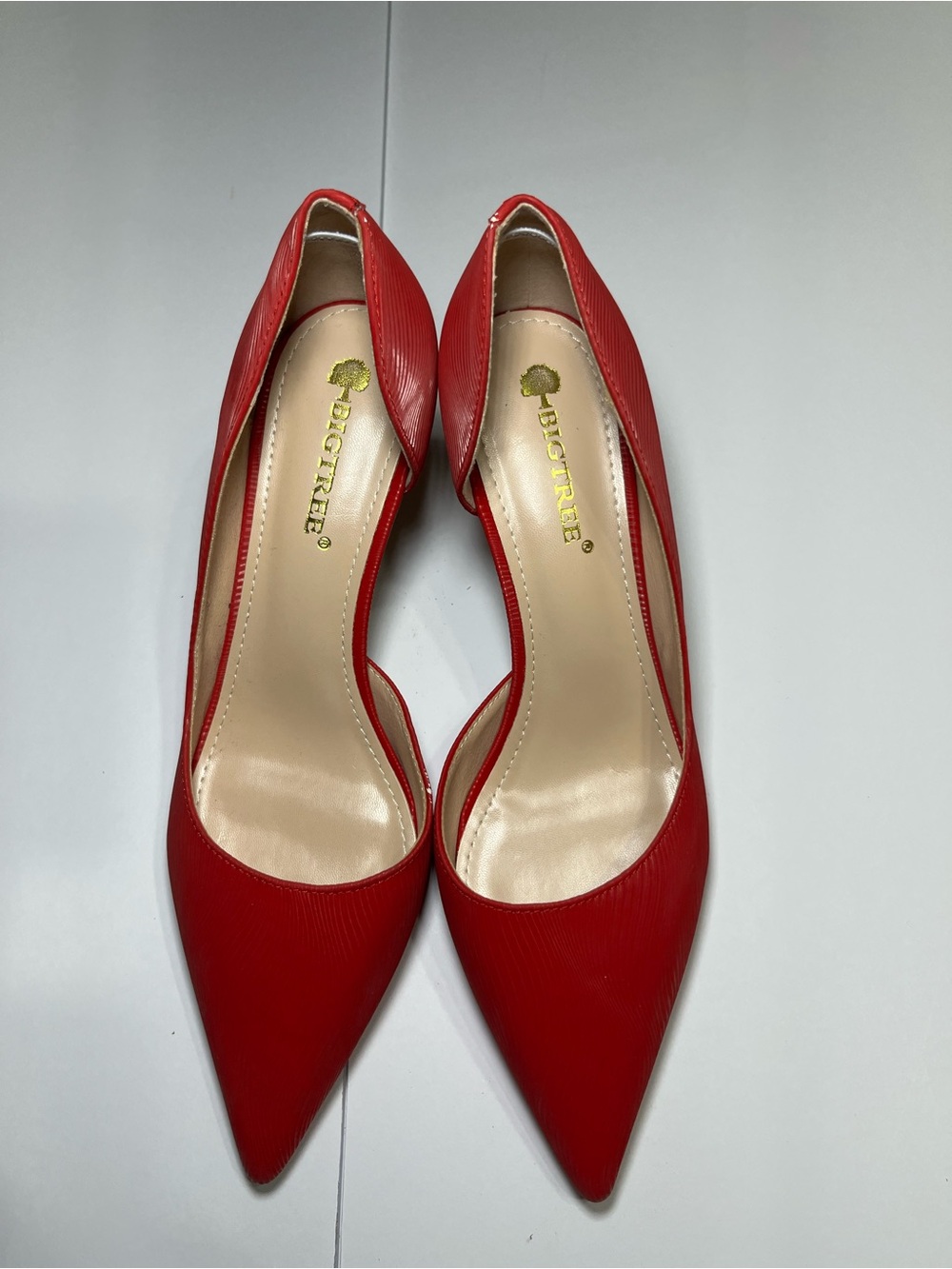 Pucktree Red Pointed D'Orsay Heels
